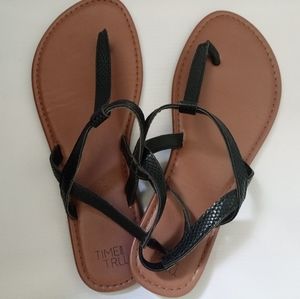 Black Sandals, by Time and Tru